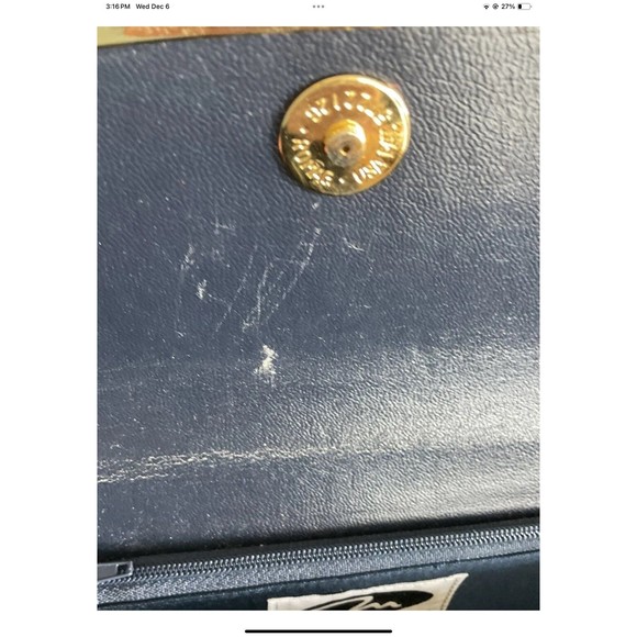 Marlo Metal Mesh Evening Bag Vintage Purse Navy Blue Crossbody/Shoulder READ - Picture 9 of 9